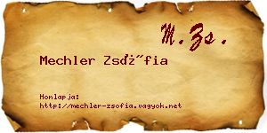 Mechler Zsófia névjegykártya