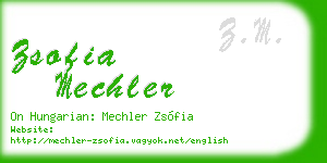 zsofia mechler business card